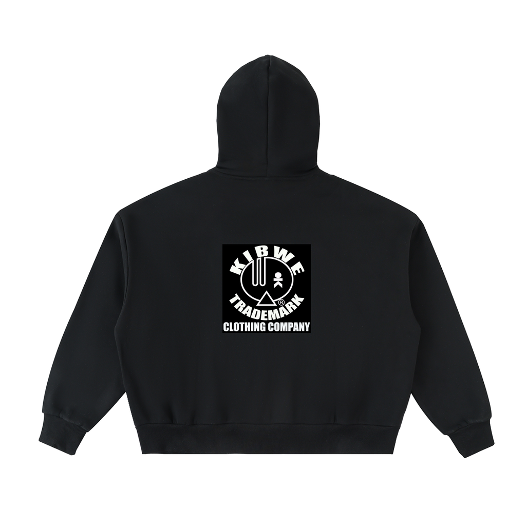 Fleeced Full-Zip Boxy Hoodie