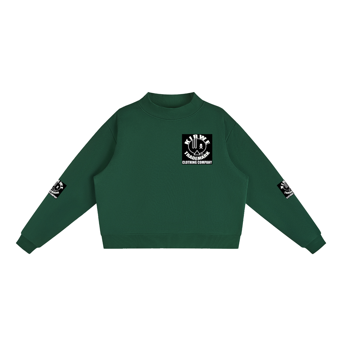 Essential Fleece Mock-Neck Crew Sweatshirt