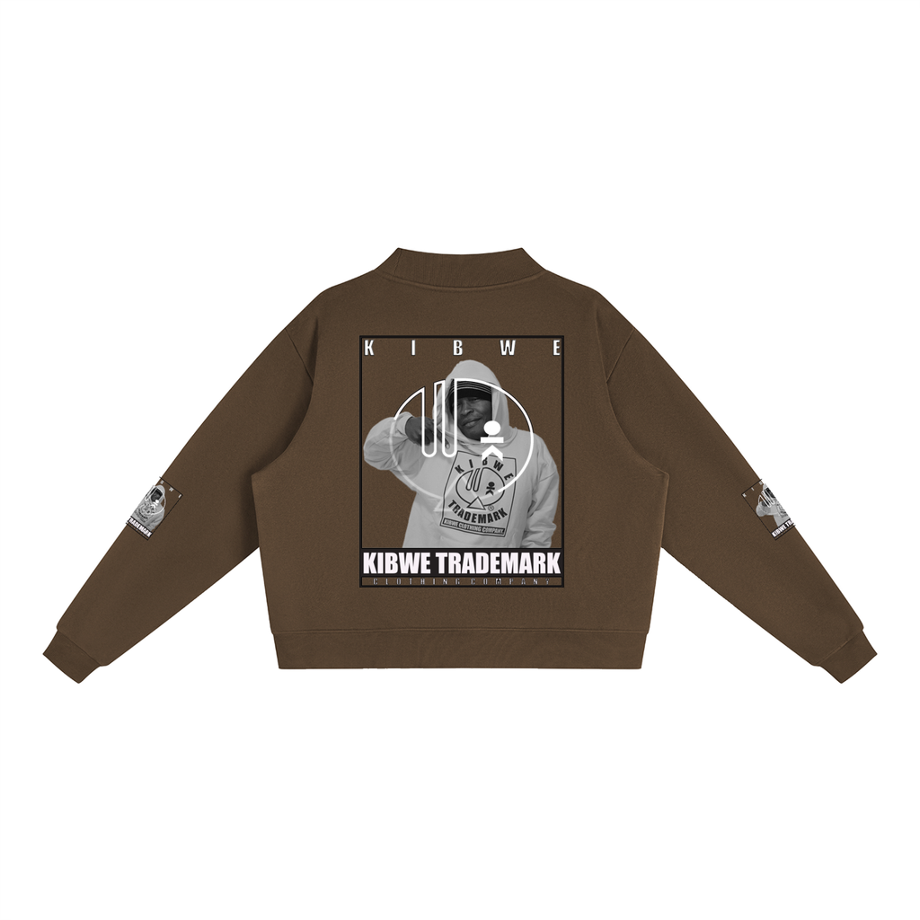 Essential Fleece Mock-Neck Crew Sweatshirt
