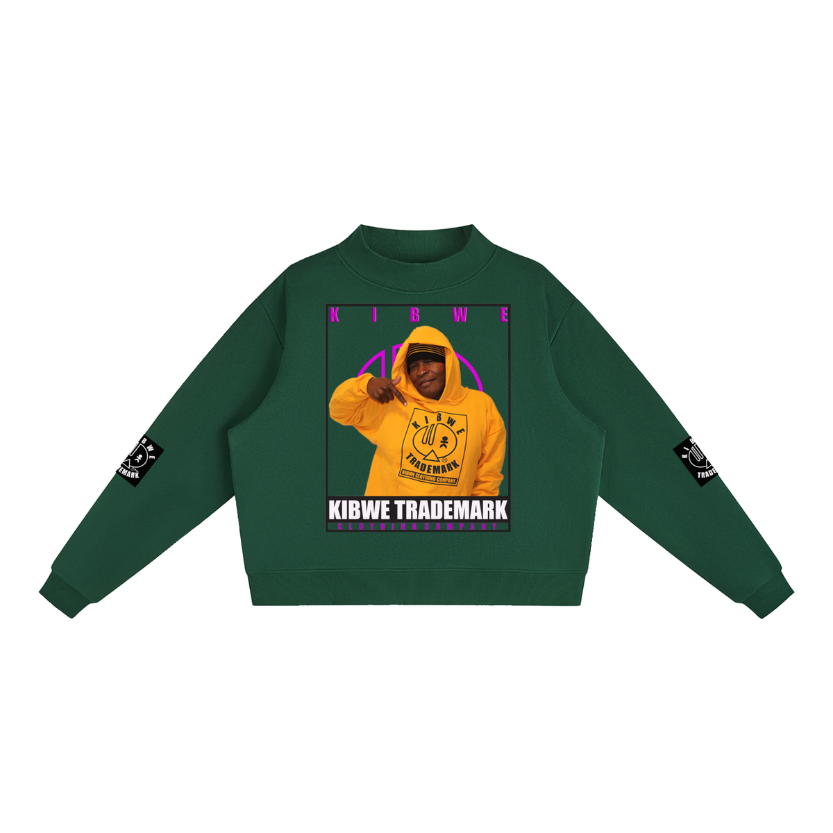 Essential Fleece Mock-Neck Crew Sweatshirt