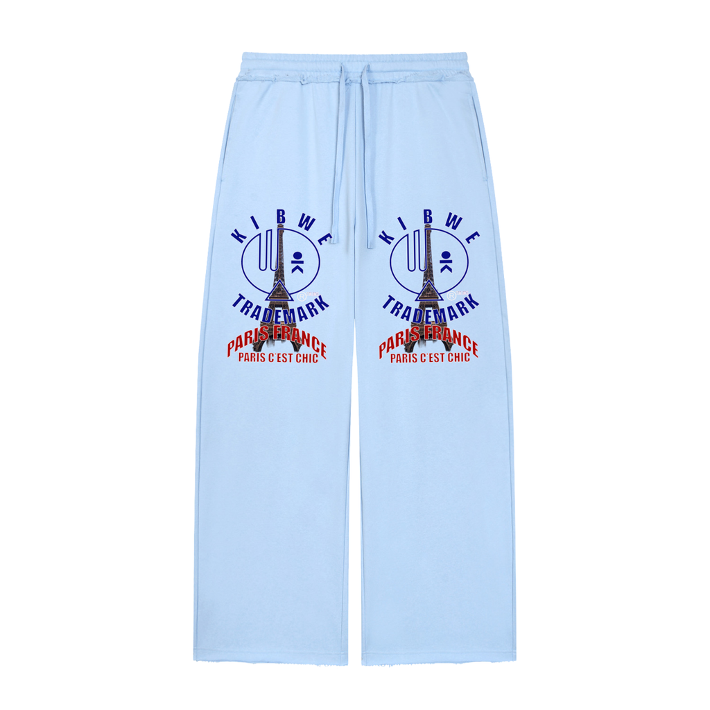 Women’s Wide Leg Raw Edge Sweatpants
