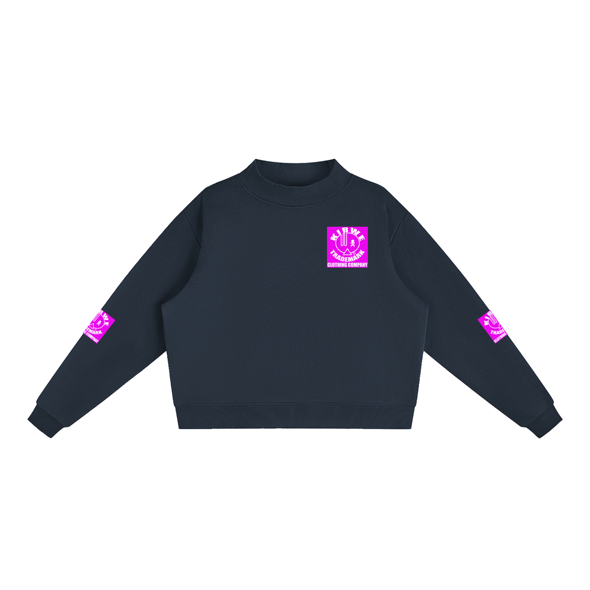 Essential Fleece Mock-Neck Crew Sweatshirt